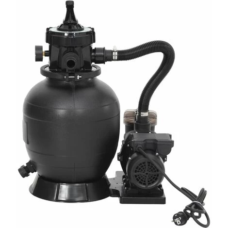 TRUE DEAL Filtre à Sable De Piscine Avec Vanne 6 Voies Noir 3 TRUE DEAL Filtre à Sable De Piscine Avec Vanne 6 Voies Noir – Image 3