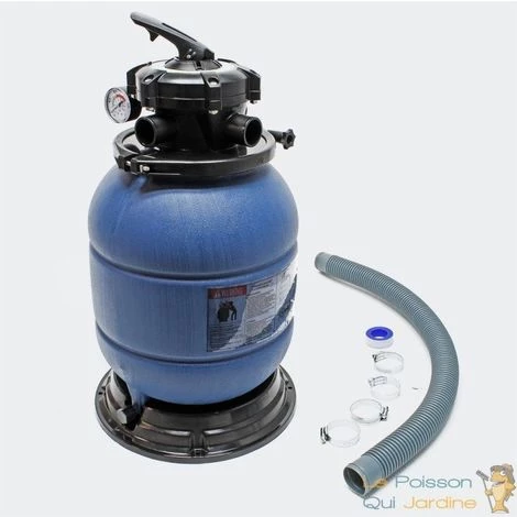 LEPOISSONQUIJARDINEFR Filtre à Sable Pour Piscines Hors Sol, Petites Piscines, Vanne 5 Voies - Bleu 1 LEPOISSONQUIJARDINEFR Filtre à Sable Pour Piscines Hors Sol, Petites Piscines, Vanne 5 Voies - Bleu