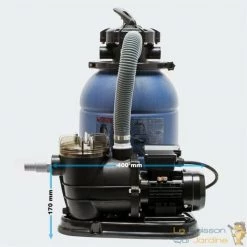 LEPOISSONQUIJARDINEFR Filtre à Sable Avec Pompe, Pour Piscines Hors Sol, Vanne 5 Voies - Bleu -Pompe et filtre de piscine Soldes 6741154 4