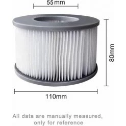 2pcs Filtres De Bain à Remous Pour MSpa Piscines Gonflables, Pompe à Cartouche Filtrante Version Améliorée Pour MSPA Tous Les Spas Actuels HANBING -Pompe et filtre de piscine Soldes 67465000 3