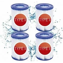 PREMIER 4 Cartouches De Filtre De Piscine Type II - For Bestway De Type Ii - Convient Pour Bestway 58383 58387 - Cartouche Filtrante Pour Piscine Bestway 530/800 Gal/h.