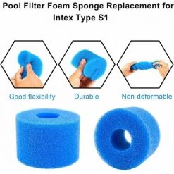 Cisea Éponge Filtrante Type S1 Filtres De Piscine En Mousse, 6 Pièces Cartouche Filtrante RéUtilisable Et Lavable Pour Intex Type S1 Pour Piscine, Aquarium, Jacuzzi Spa -Pompe et filtre de piscine Soldes 67563817 4