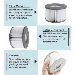 Cisea Filtre Spa Lite Pour Mspa,filtre Pour Mspa Lite, Pour MSPA Whirlpool Filter - Cartouches Filtrantes Pour Sous - Bateaux Et Spa Chauds - Modèle à Partir De 2020 (4pcs) -Pompe et filtre de piscine Soldes 67564034 4