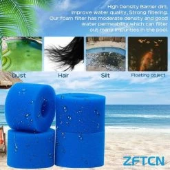 ENLENK 4 Filtres De Piscine En Mousse Filtre Pour Type S1 - Filtre En Mousse Pour Spa, Piscine - Réutilisables Et Lavables - Éponge De Filtration De Type S1 9 ENLENK 4 Filtres De Piscine En Mousse Filtre Pour Type S1 - Filtre En Mousse Pour Spa, Piscine - Réutilisables Et Lavables - Éponge De Filtration De Type S1 -Pompe et filtre de piscine Soldes 67586693 5