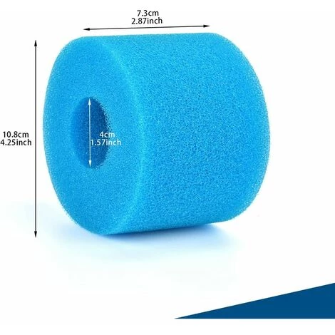 4PCSéponge Filtrante Type S1, Cartouche De Filtre En Mousse, Mousse Pour Filtre Piscine, Réutilisables Et Lavables, Filtre En Mousse Pour Spa, Piscine, Jacuzzi,Tanètue 2 4PCSéponge Filtrante Type S1, Cartouche De Filtre En Mousse, Mousse Pour Filtre Piscine, Réutilisables Et Lavables, Filtre En Mousse Pour Spa, Piscine, Jacuzzi,Tanètue – Image 2