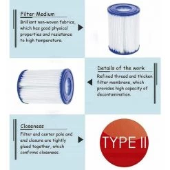 PREMIER Filtre De Piscine De Type II - Compatible Avec Bestway Type II - Compatible Avec Bestway 58383 58387 - Filtre De Piscine Bestway 530/800 Gph. -Pompe et filtre de piscine Soldes 67662963 3