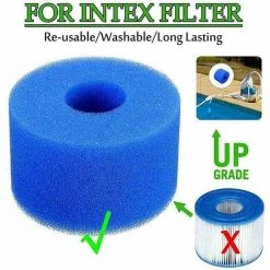 LLOVE Lot De 8 Filtres En Mousse De Type S1, Spa Pour Intex S1, Réutilisables, Pour Piscine De Type S1, Pour Piscine, Aquarium, Spa. -Pompe et filtre de piscine Soldes 67914795 3