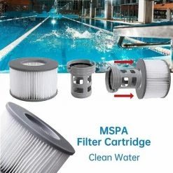 GRID COOL Filtres De Rechange Pour Mspa Cartouche Filtrante,pour Sous-Marins Et Spa Chauds,Convient Pour Tous Les Jacuzzis Actuels,pour Piscines Gonflables - Modèle à Partir De 2020 (4pièces) -Pompe et filtre de piscine Soldes 68074667 4