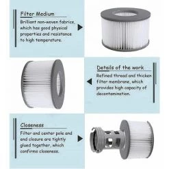 Cisea Filtres De Rechange Pour Mspa Cartouche Filtrante,pour Sous-Marins Et Spa Chauds,Convient Pour Tous Les Jacuzzis Actuels,pour Piscines Gonflables - Modèle à Partir De 2020 (4pièces) -Pompe et filtre de piscine Soldes 68076041 5