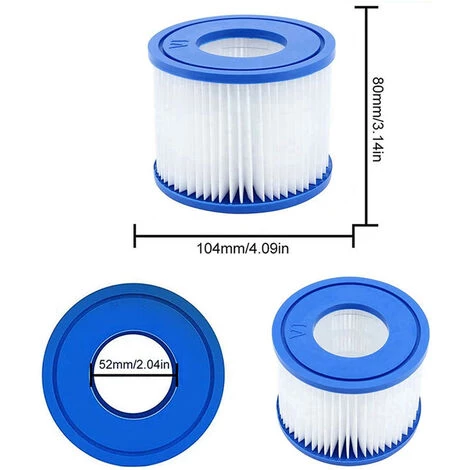 OYLDA Élément Filtrant De Type VI Pour Tous Les éléments Filtrants De Piscine Lay-Z-Spa Filtre De Pompe 4 Filtres 2 OYLDA Élément Filtrant De Type VI Pour Tous Les éléments Filtrants De Piscine Lay-Z-Spa Filtre De Pompe 4 Filtres – Image 2