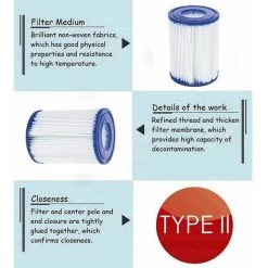 Cisea 4 Cartouches De Filtre De Piscine Type II - For Bestway De Type Ii - Convient Pour Bestway 58383 58387 - Cartouche Filtrante Pour Piscine Bestway 530/800 Gal/h. -Pompe et filtre de piscine Soldes 68583131 3
